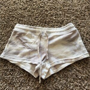 Cozy White Terry Cloth Shorts